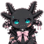 Axolot - dráček-kawaii goth 