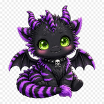 Dráček goth kawaii