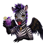 Zebra s drinkem 