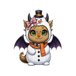 Sněhulák drak kawaii