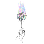 Magical Flaming Rose