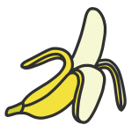 Banán samolepka