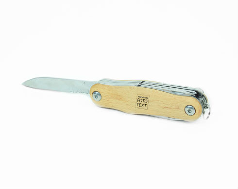 Dřevěný kapesní nůž s vlastním potiskem