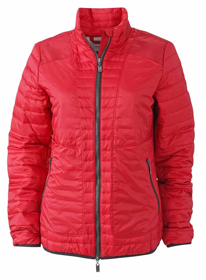 Lehká dámská bunda JN - Červená a šedá XL