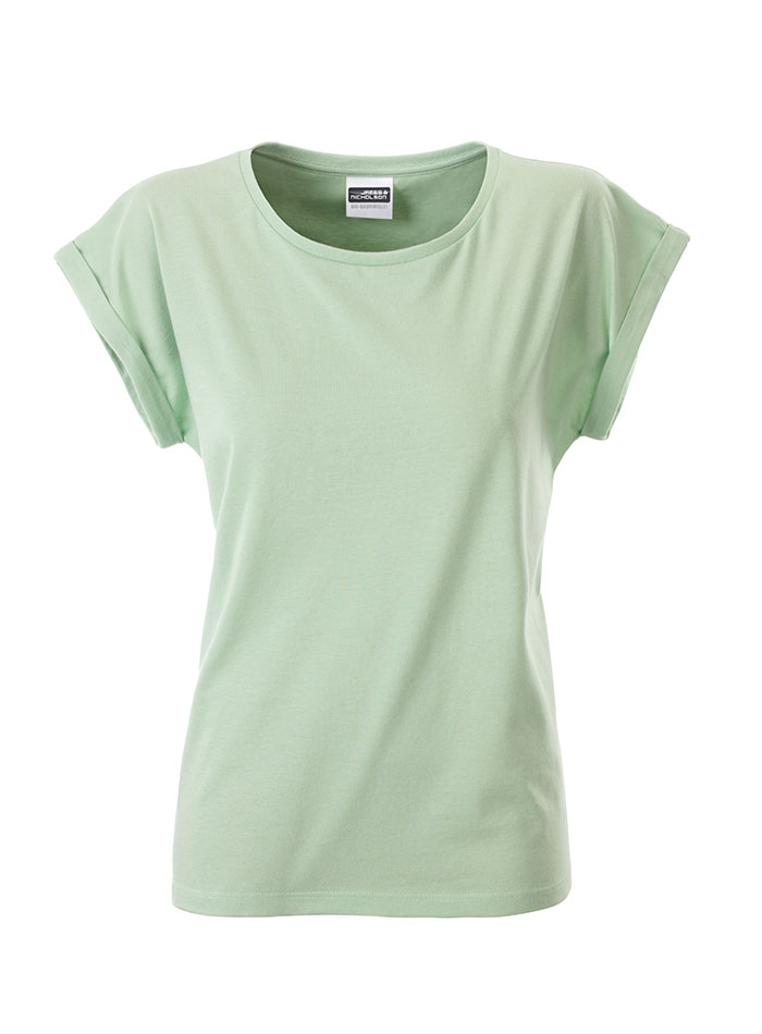 Dámské ležérní tričko Organic - Bledě zelená XS