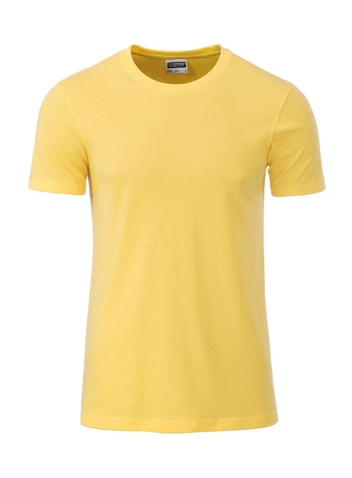 Pánské tričko Organic JN - Světle žlutá XL
