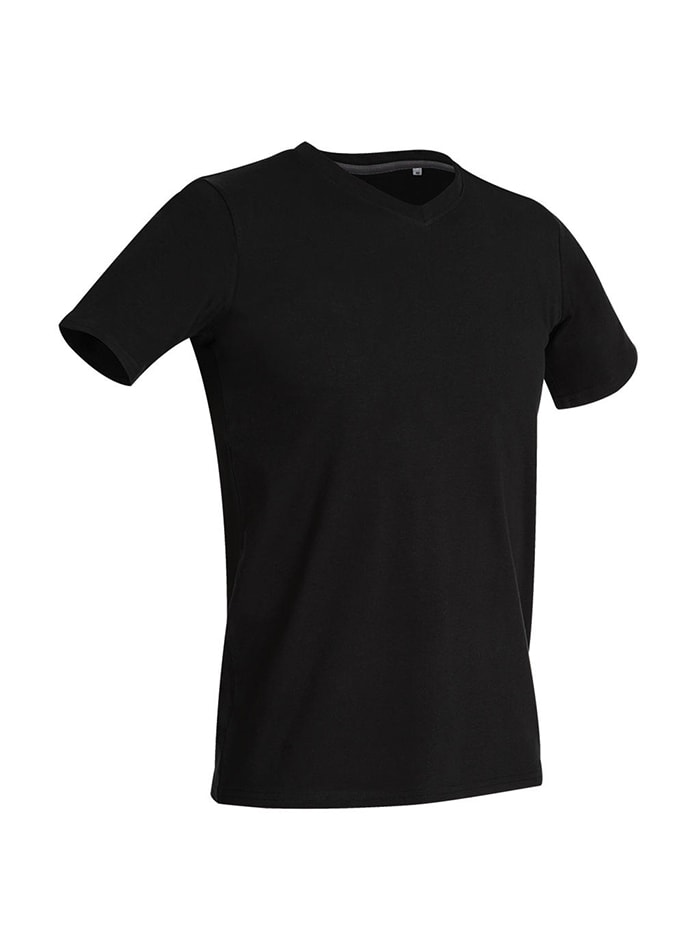 Pánské tričko Clive V-výstřih - Opálová XL