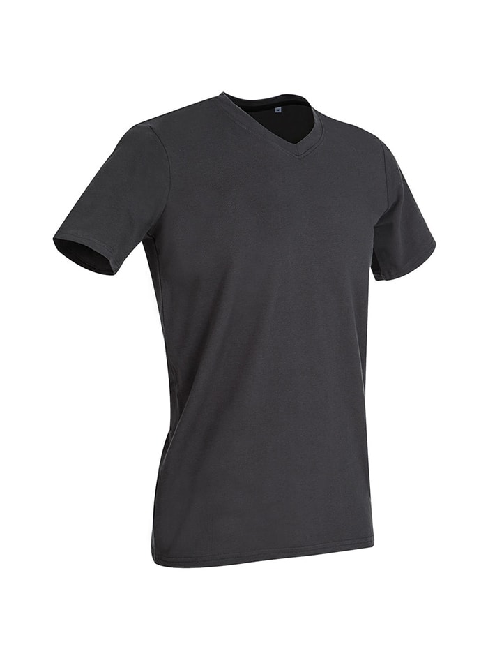 Pánské tričko Clive V-výstřih - Digital šedá L