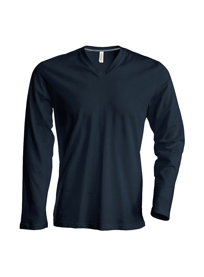 Pánské tričko Kariban dlouhý rukáv - Tmavě šedá XL