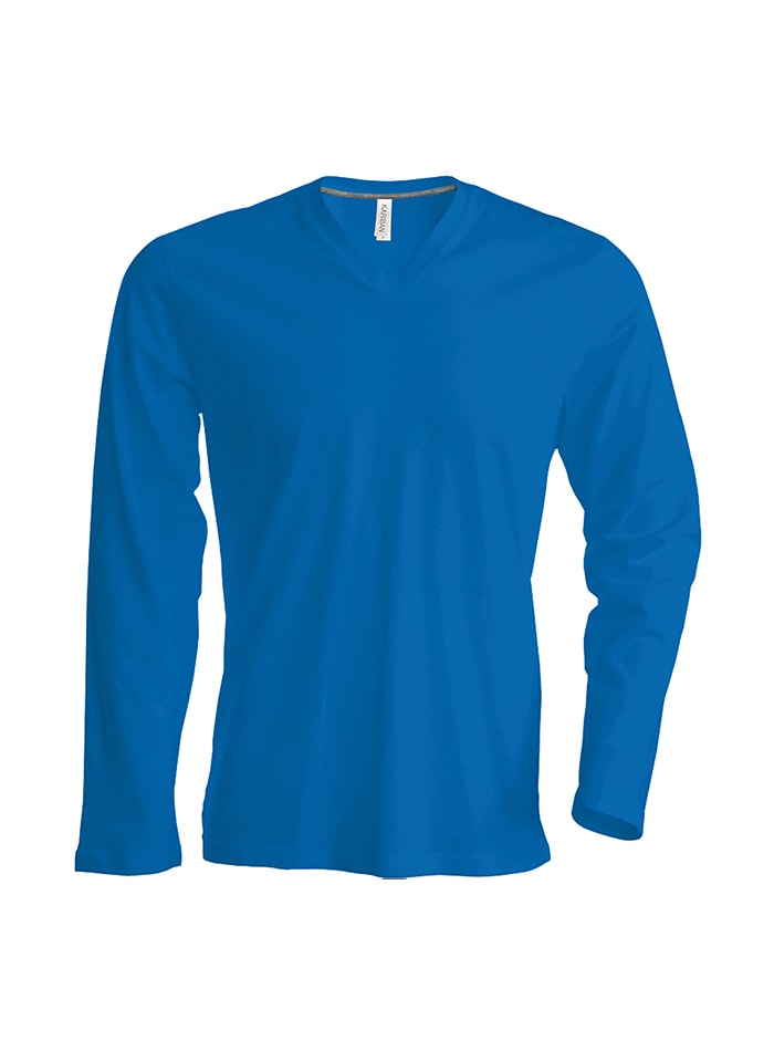 Pánské tričko Kariban dlouhý rukáv - Královská modrá L