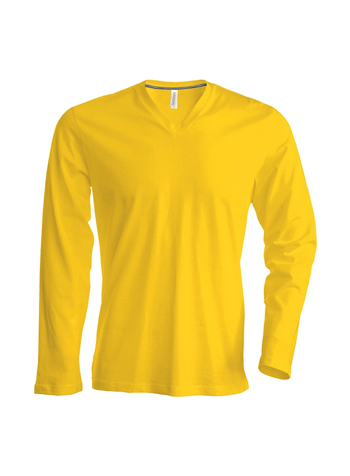 Pánské tričko Kariban dlouhý rukáv - Žlutá XL