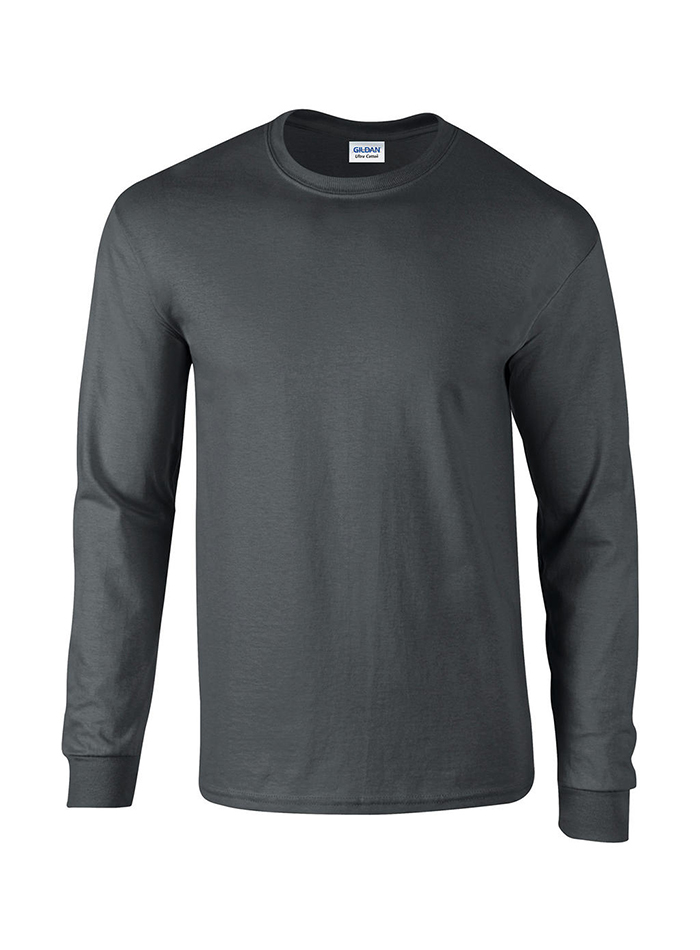 Pánské tričko s dlouhým rukávem Gildan Ultra - Charcoal 5XL