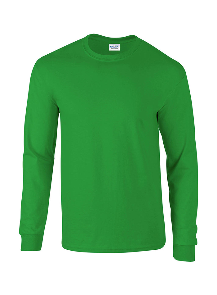 Pánské tričko s dlouhým rukávem Gildan Ultra - Irská zelená M