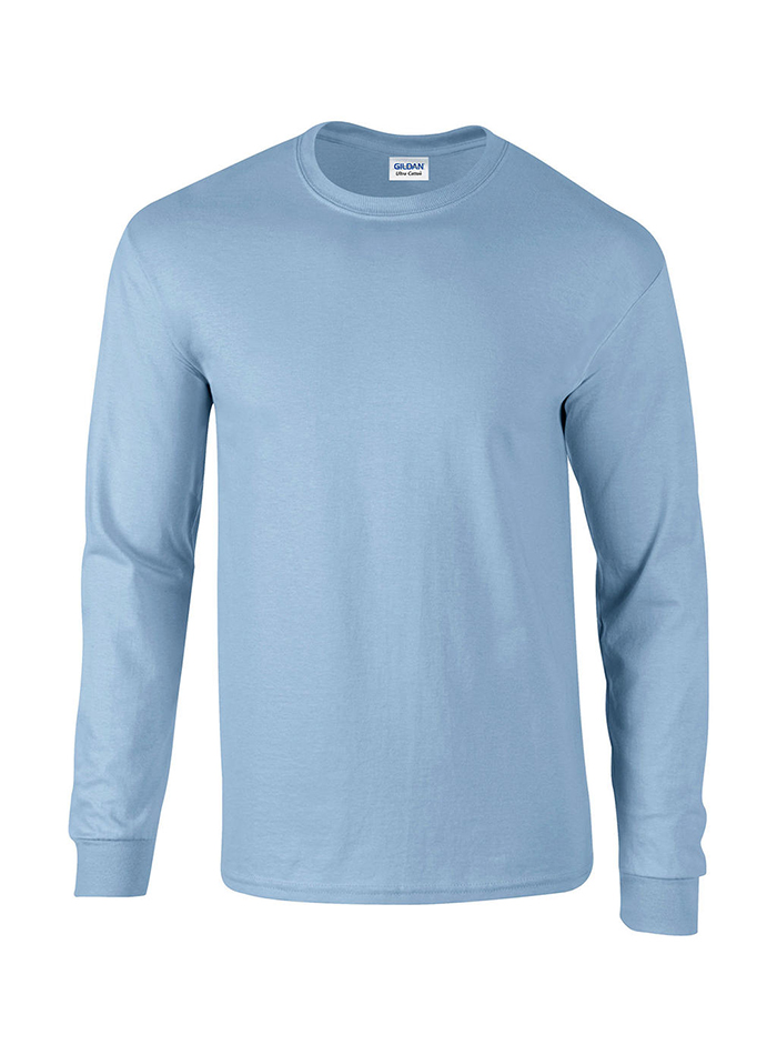 Pánské tričko s dlouhým rukávem Gildan Ultra - světle modrá L