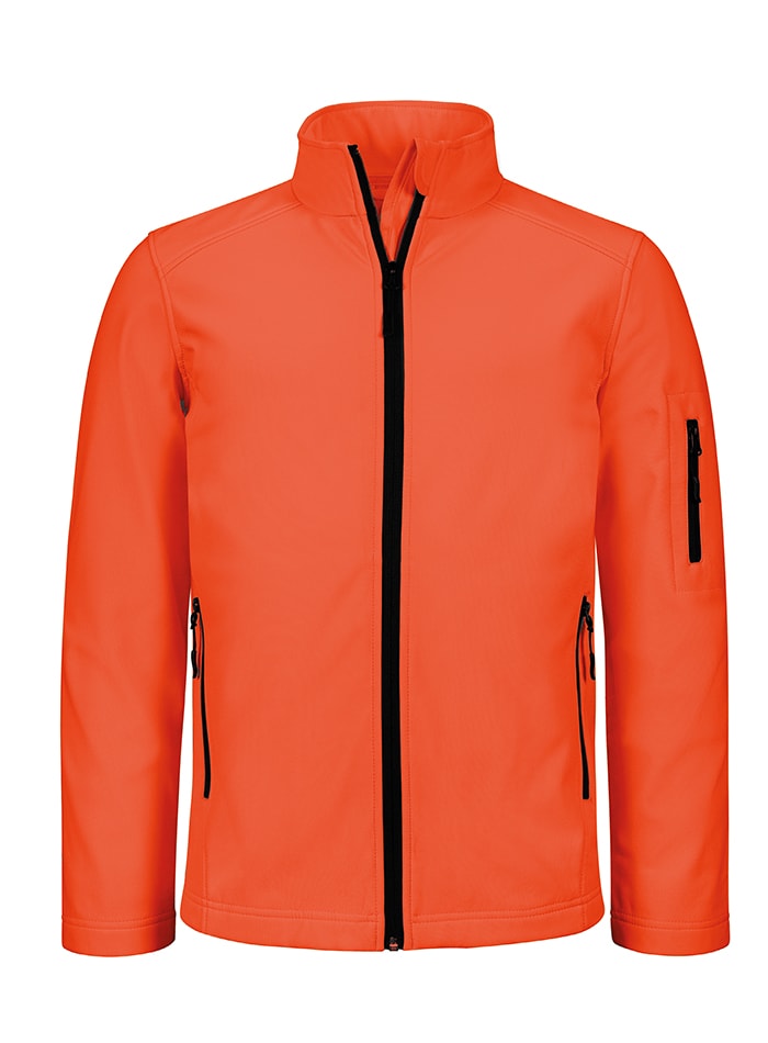 Pánská softshell bunda bez kapuce - Zářivá oranžová XXL