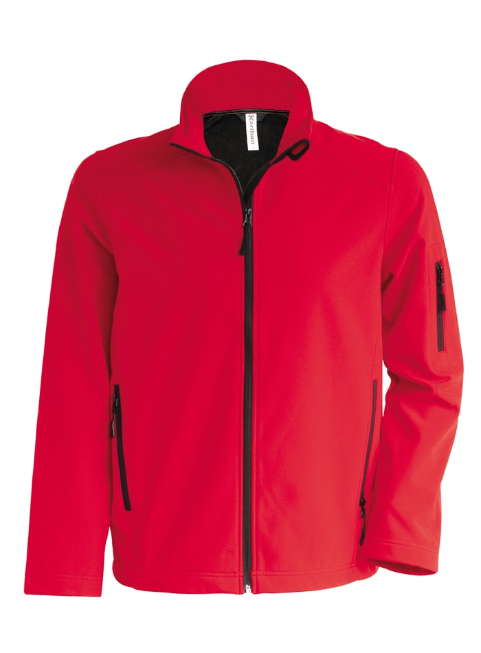 Pánská softshell bunda bez kapuce - Červená XL