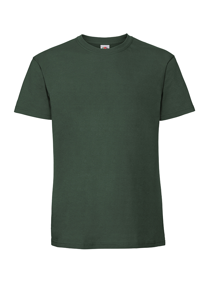 Pánské tričko Fruit of the Loom Iconic Premium - Lahvově zelená XL