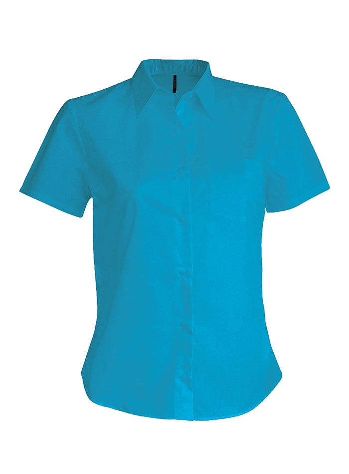 Košile s krátkým rukávem Kariban - Tyrkysová XXL