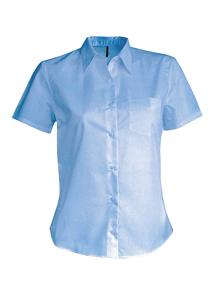 Košile s krátkým rukávem Kariban - Blankytně modrá XS