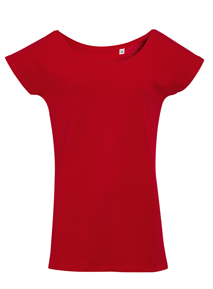 Prodloužené elegantní tričko - Ohnivě červená M