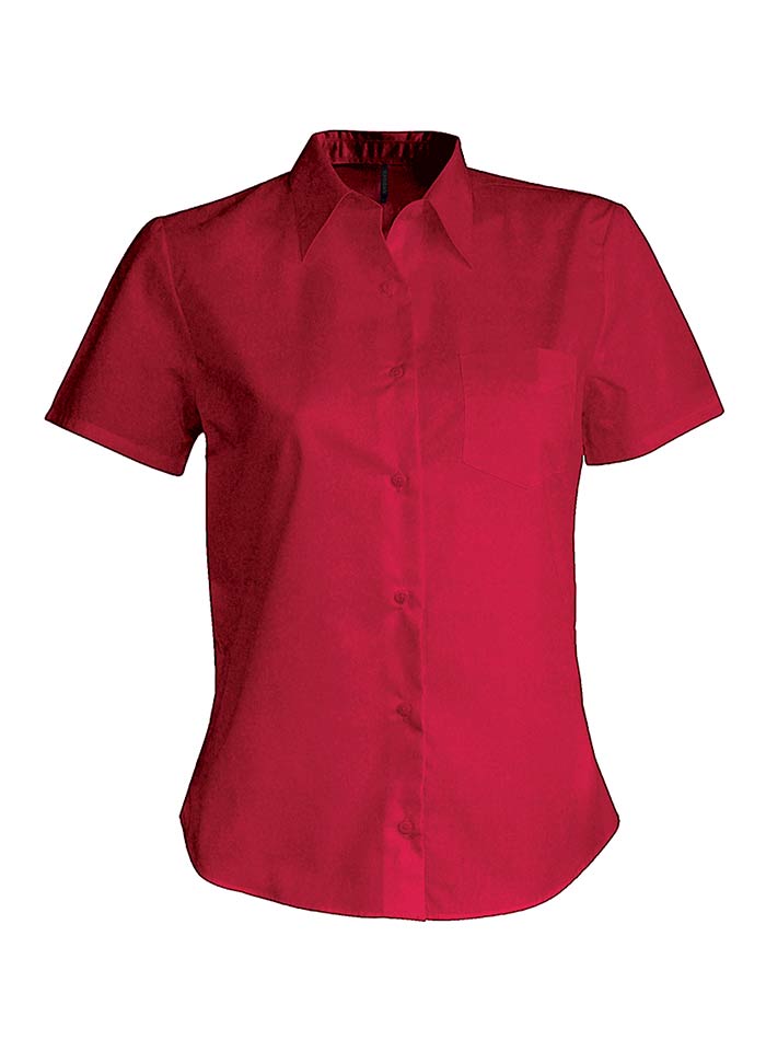 Košile s krátkým rukávem Kariban - Červená 4XL