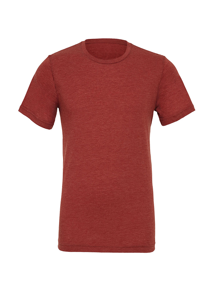 Nemačkavé žíhané tričko Bella+Canvas - Červená XL