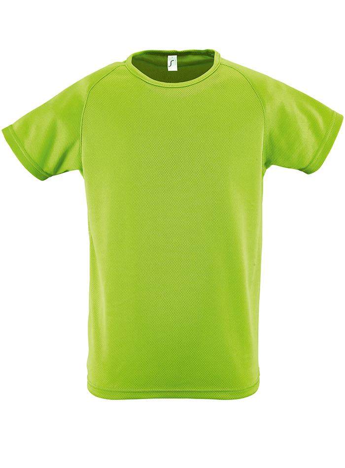 Neonové sportovní tričko - jablíčkově zelená 8-9