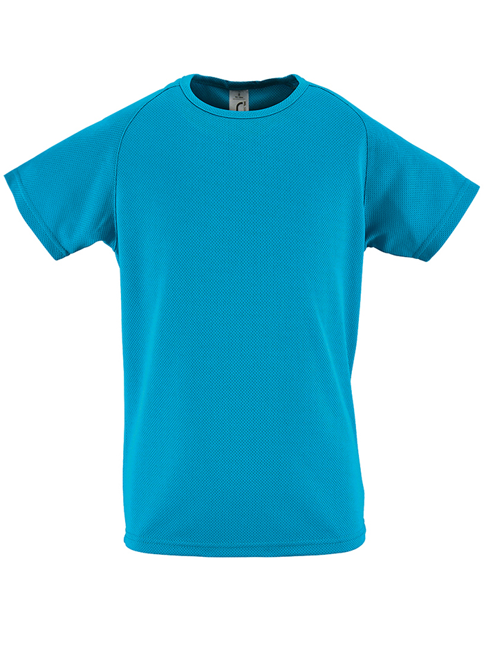 Neonové sportovní tričko - vodová 12-14