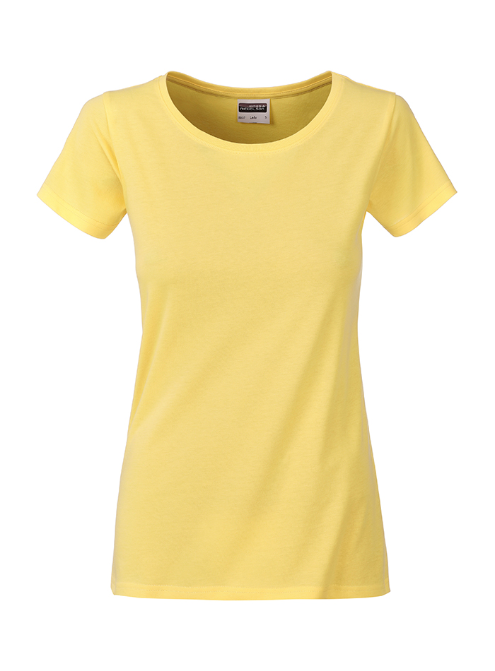 Dámské tričko Basic Organic - Světle žlutá XS