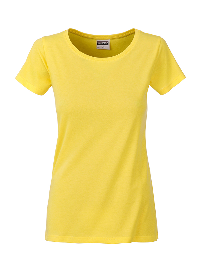 Dámské tričko Basic Organic - Žlutá S