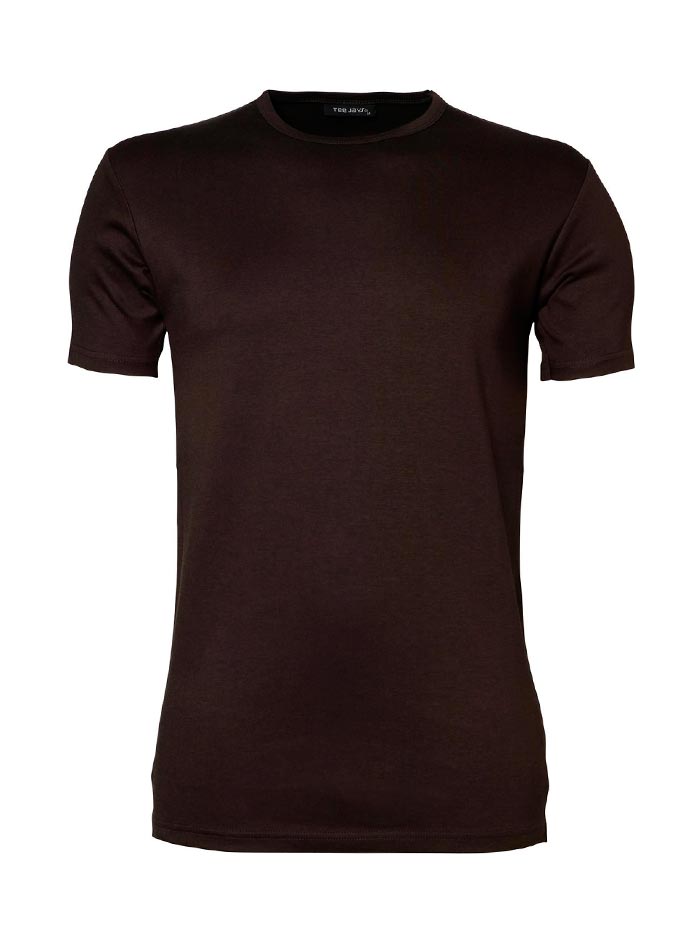 Silné bavlněné tričko Tee Jays Interlock - Čokoládová 3XL