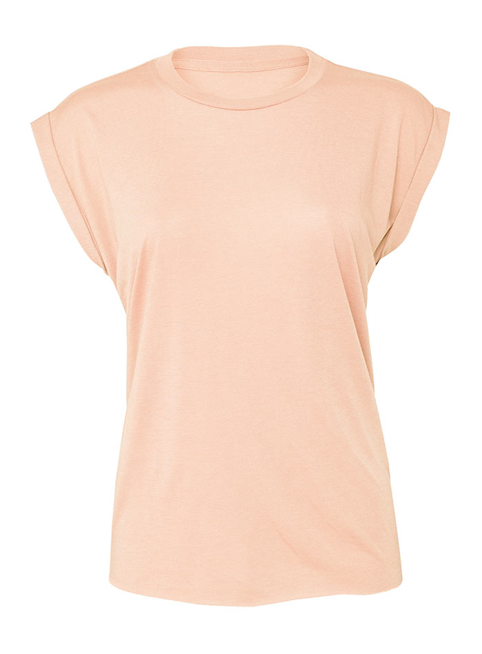 Dámské tričko Flowy Muscle - Růžovooranžová XL