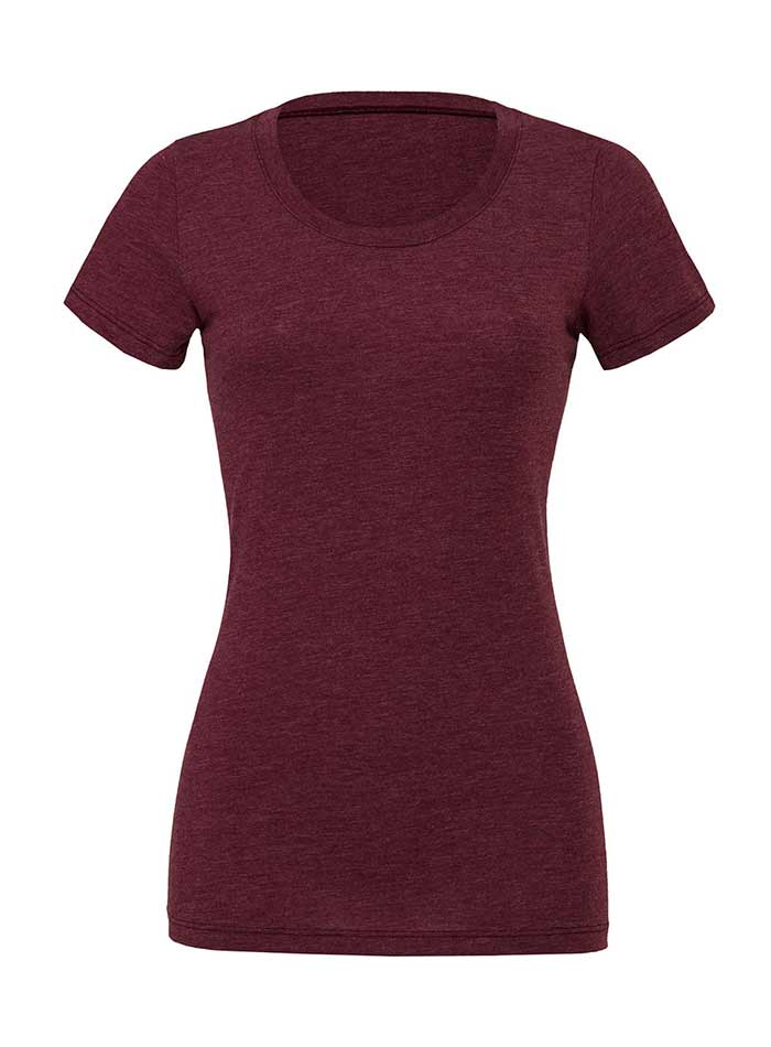 Nemačkavé žíhané tričko Bella+Canvas - Červenohnědá žíhaná XL