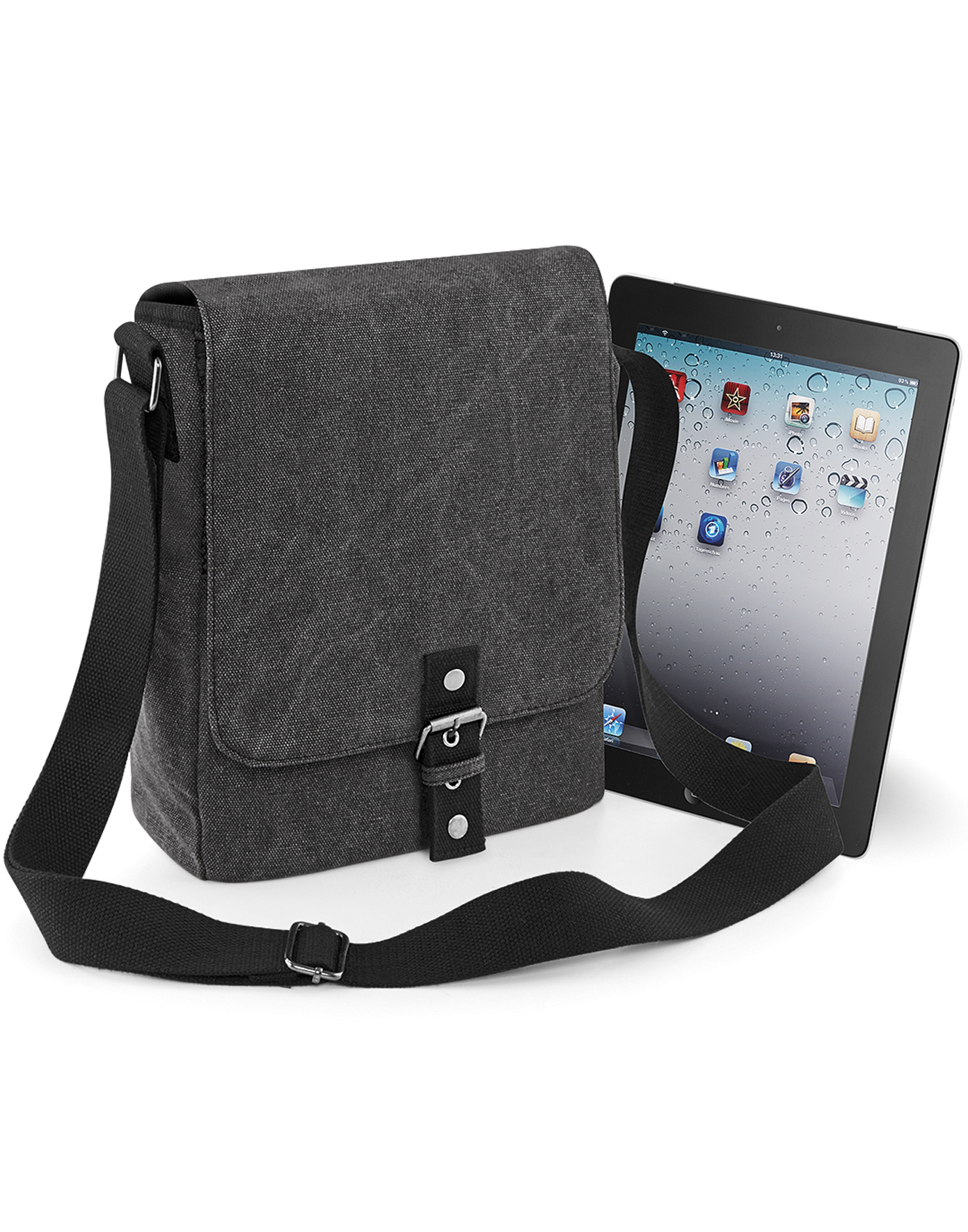 Vintage taška na iPad - černá univerzal