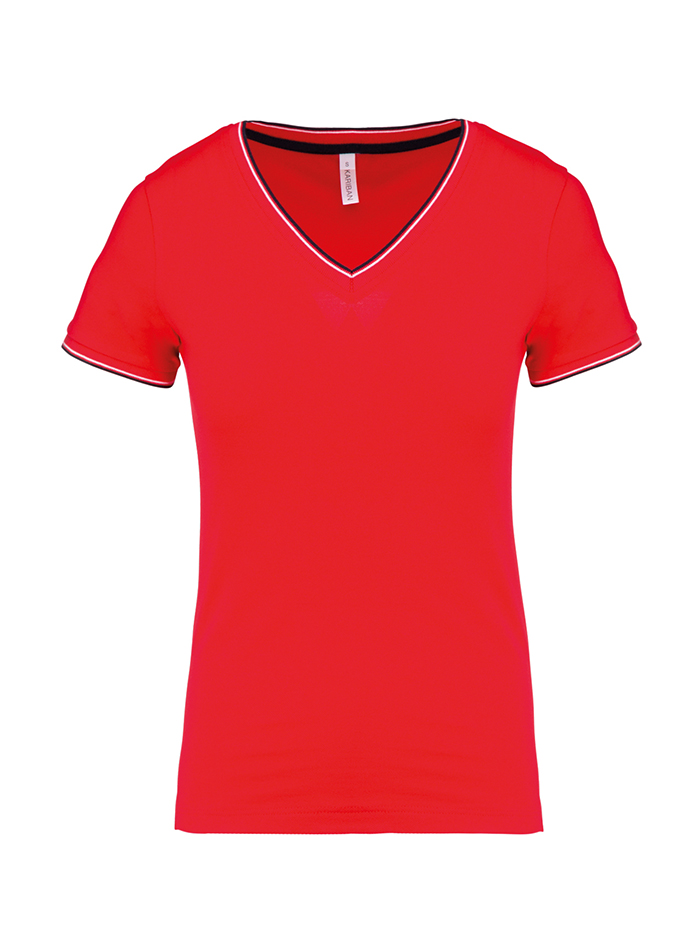 Dámské tričko Piqué - Červená XXL