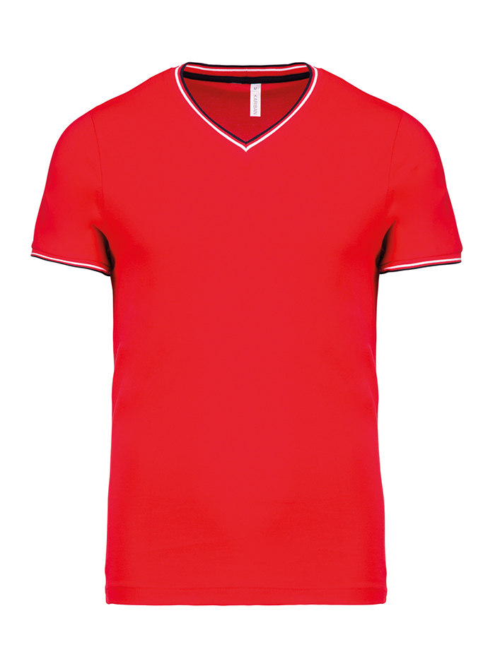 Pánské tričko Piqué - Červená XL