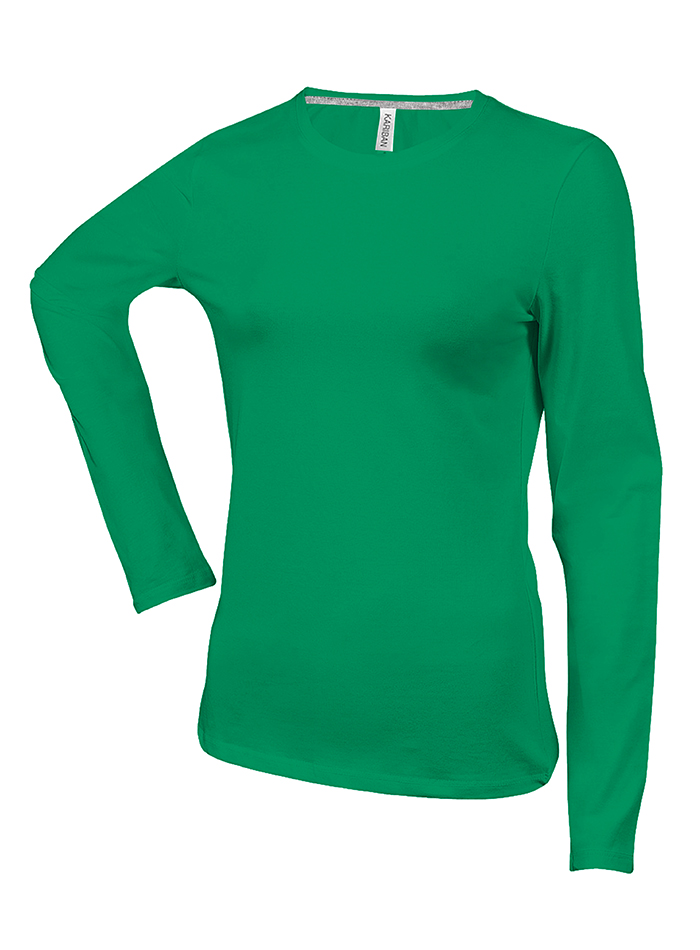 Dámské tričko Kariban Long - Zelená M