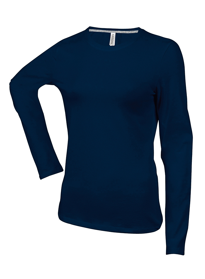 Dámské tričko Kariban Long - Námořní modrá 3XL
