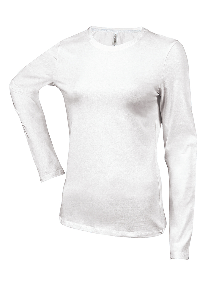 Dámské tričko Kariban Long - Bílá L