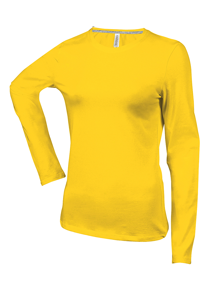 Dámské tričko Kariban Long - Žlutá M
