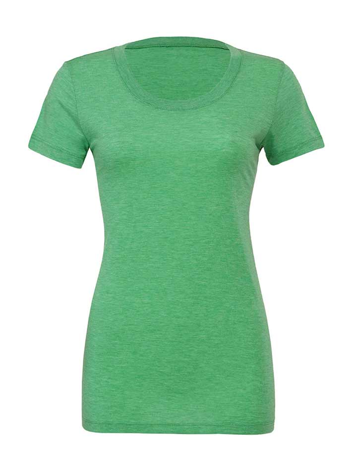 Nemačkavé žíhané tričko Bella+Canvas - Zelená žíhaná S