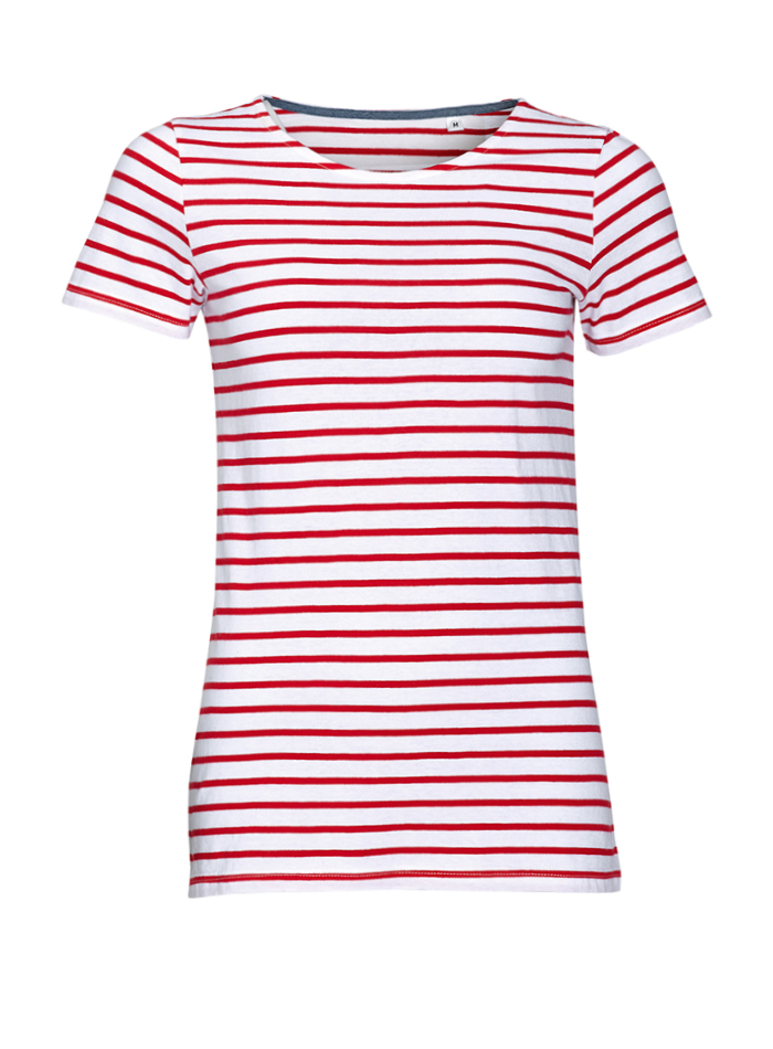 Dámské tričko Miles - Bílá a červená M