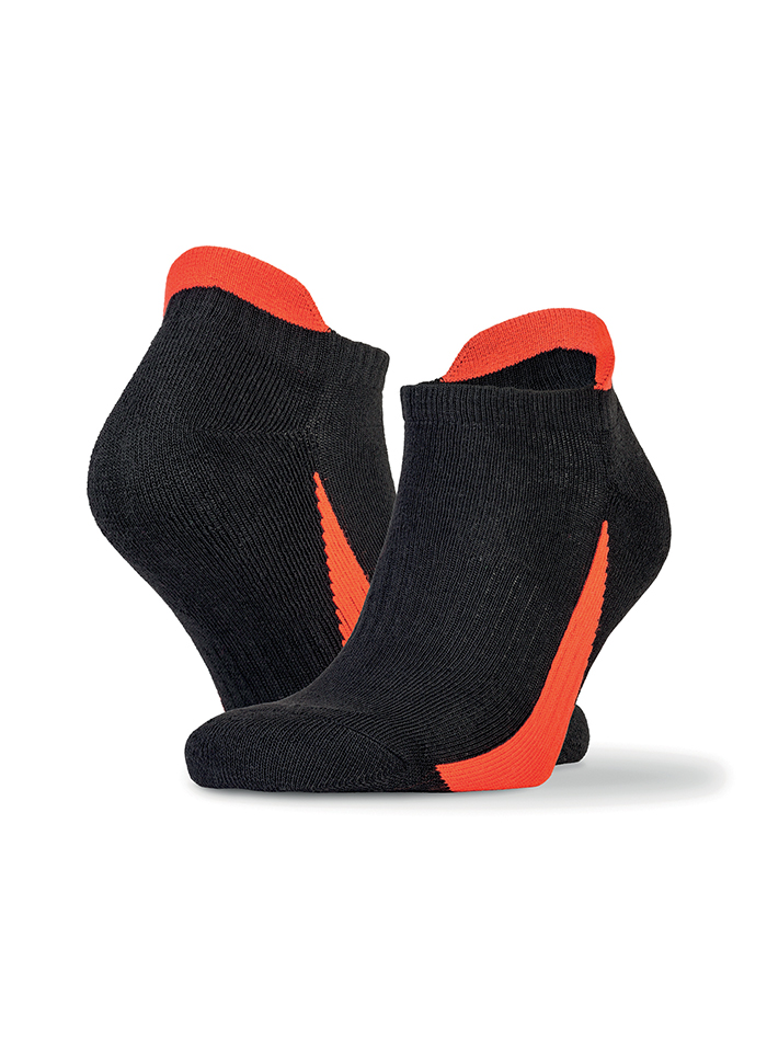 Ponožky Snakers - 3 páry - černá/červená L/XL