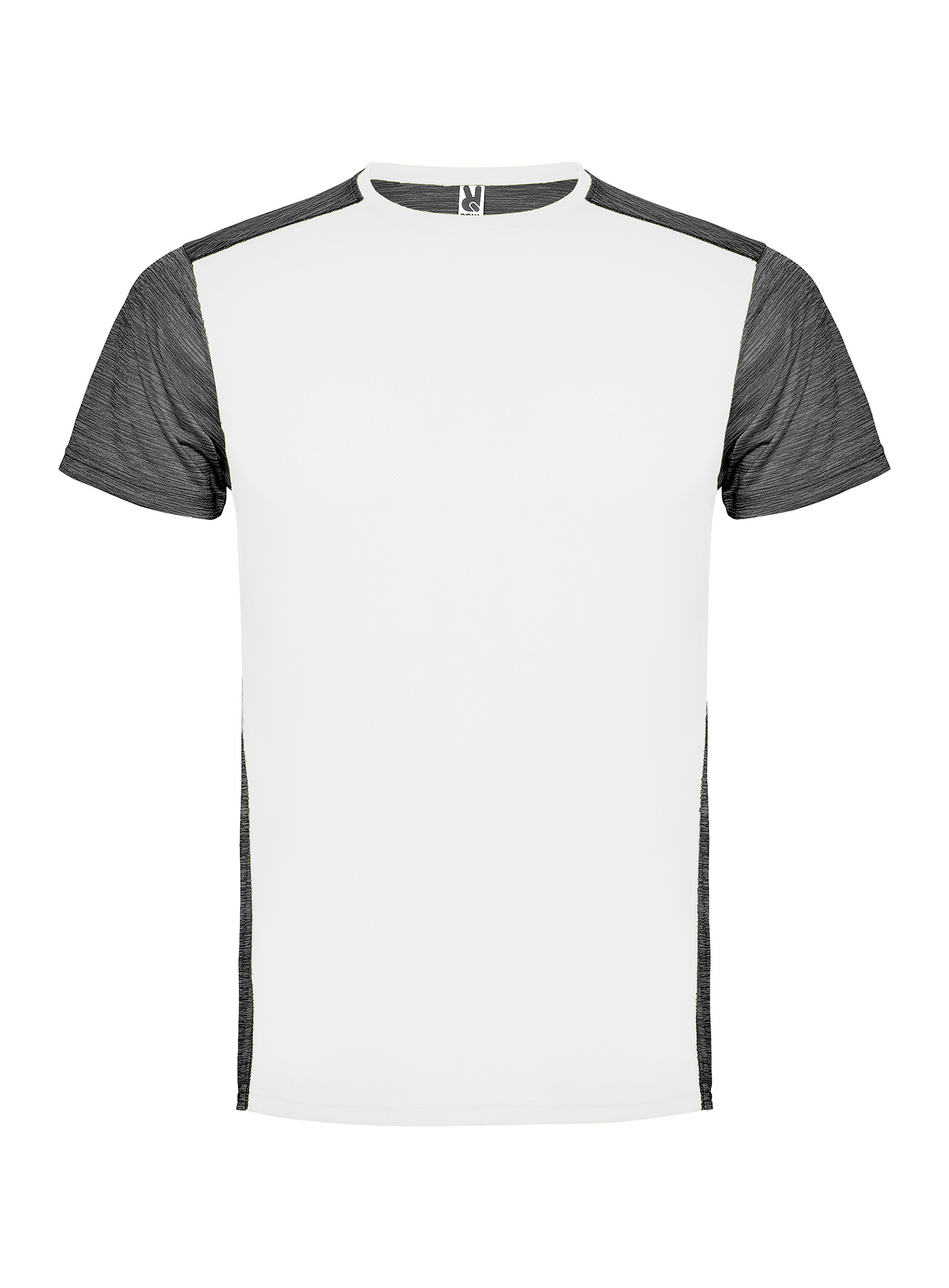 Pánské/Dětské sportovní tričko Roly Zolder - Bílá a tmavě šedý melír XXL
