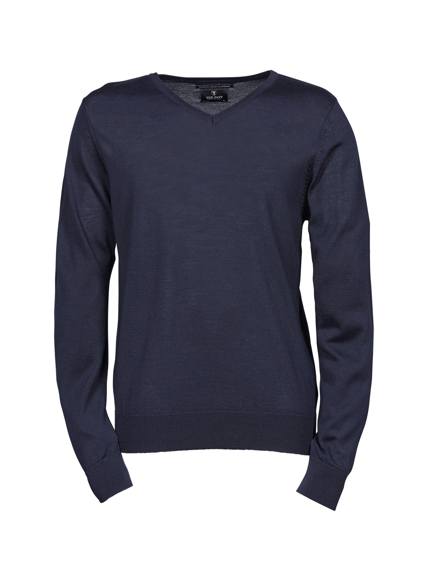 Pánský svetr s výstřihem V Tee Jays - Cobalt blue/Navy 3XL