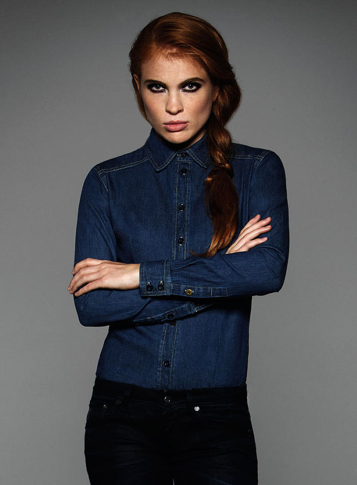 Džínová košile dlouhý rukáv