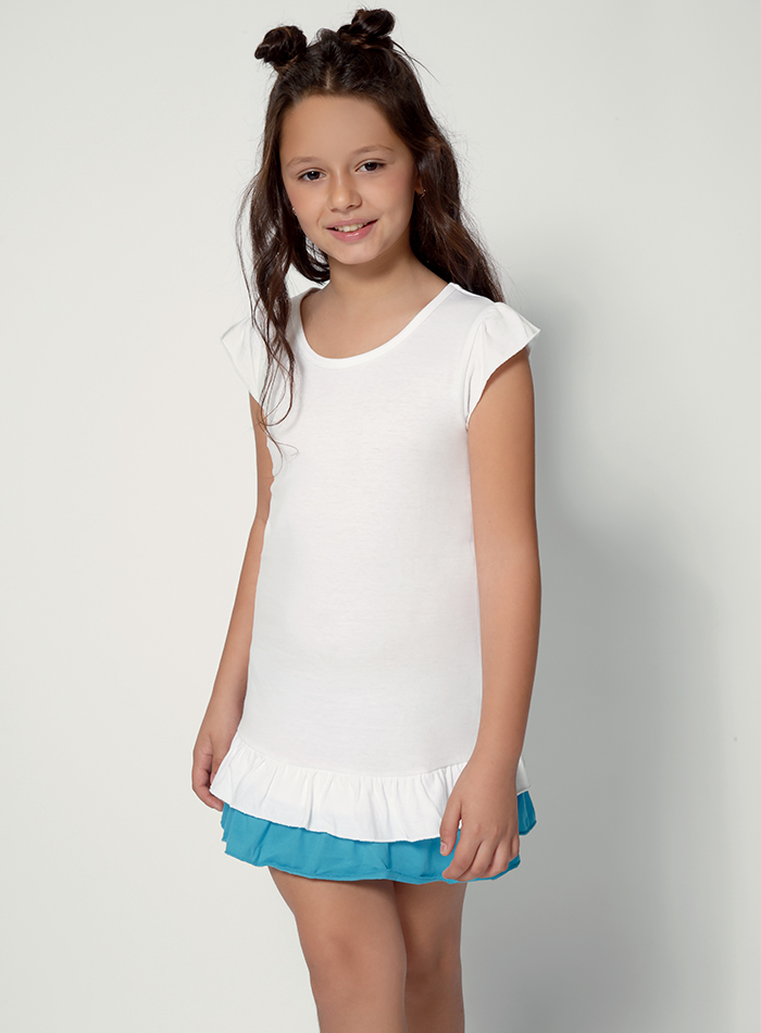 Dětské šaty Sandy - Modrá a bílá 3-4