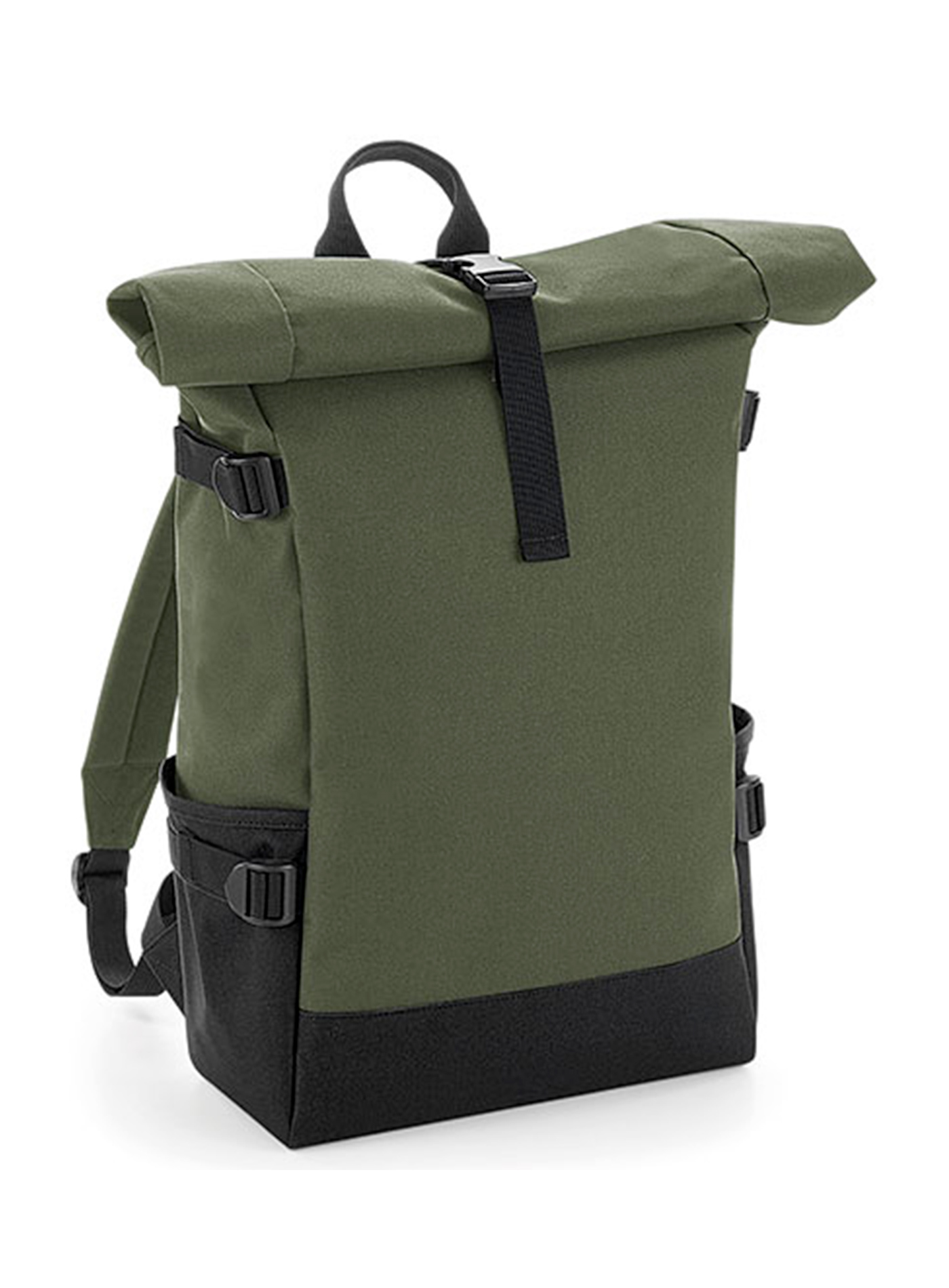 Batoh Bag Base Block Roll-Top - Černá a zelená univerzal
