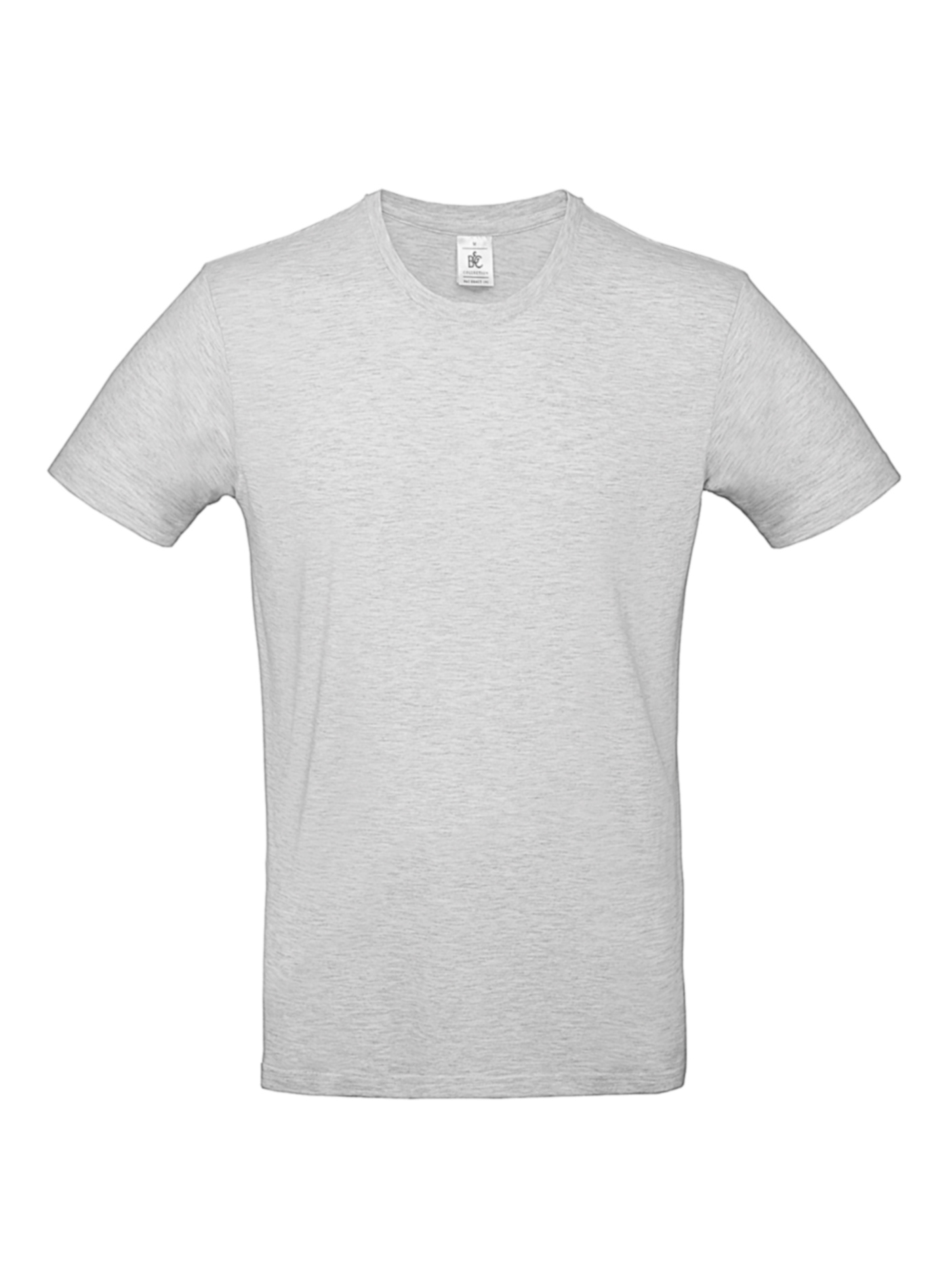 Silnější bavlněné pánské tričko B&C Collection - Světle šedá XL
