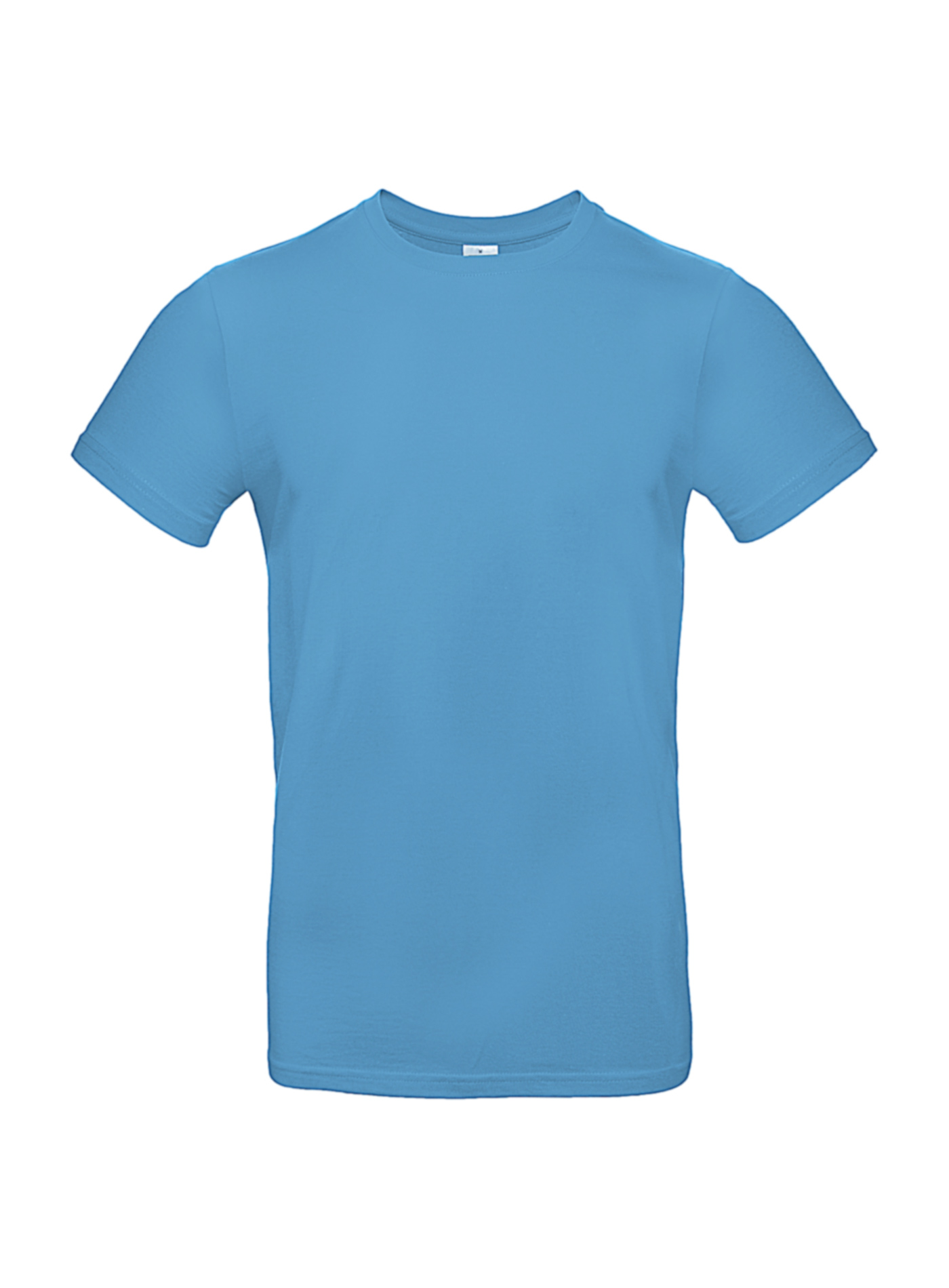 Silnější bavlněné pánské tričko B&C Collection - Blankytně modrá L